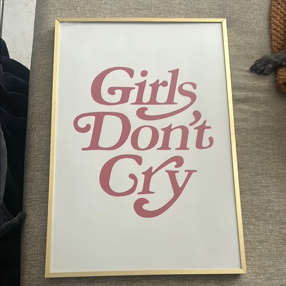 Girls Don't Cry Framed Wall Art
